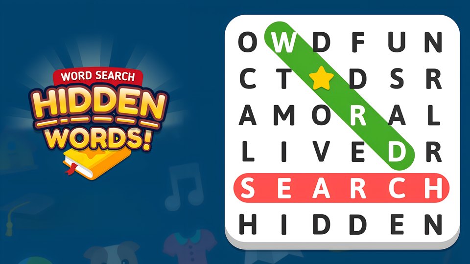 Word Search Hidden Words cover artwork