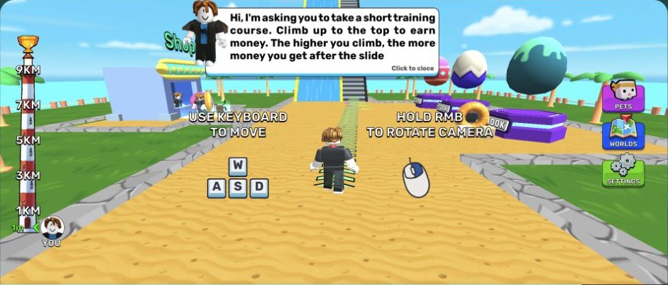 Obby: Climb and Slide gameplay captured during the PIVND browser check